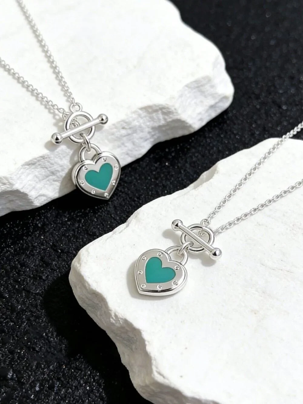 Silver Luxury Minimalist Women's Heart Pendant Necklace